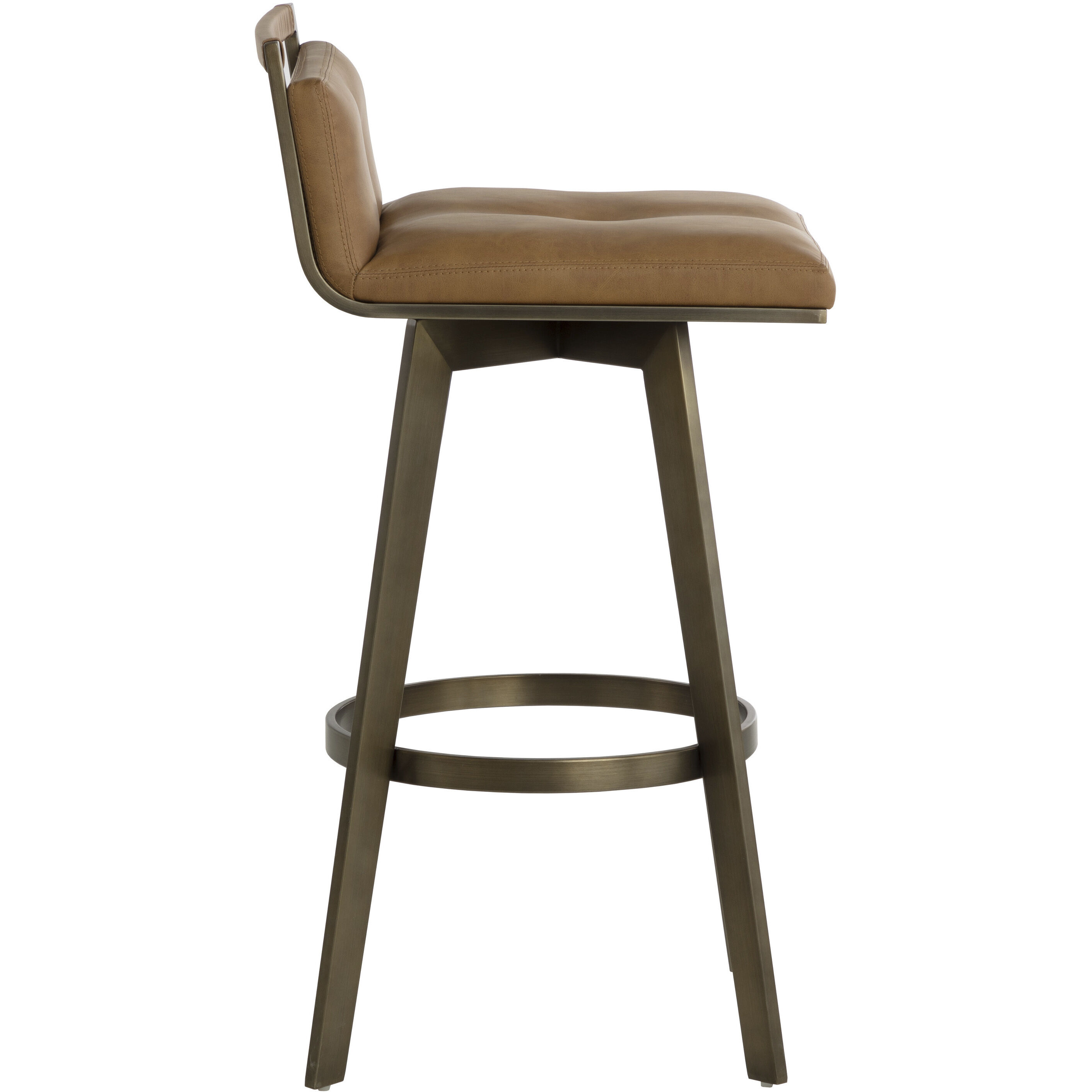 Arizona 35.75 inch Milliken Cognac Swivel Barstool